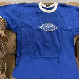 NIKE AIR JORDAN WINGS T-SHIRT ROYAL-BLUE/WHITE SIZE LARGE MENS